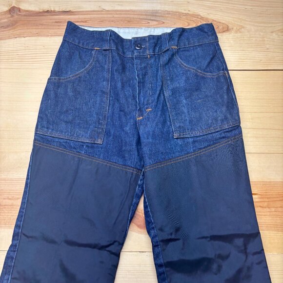 Vintage Orvis Jeans Mens 34x30 Blue Denim Upland Hunting Fishing Talon Zipper - Picture 2 of 10